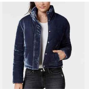 JOU JOU Juniors Cropped Velvet Puffer
Coat Color Black Size XL